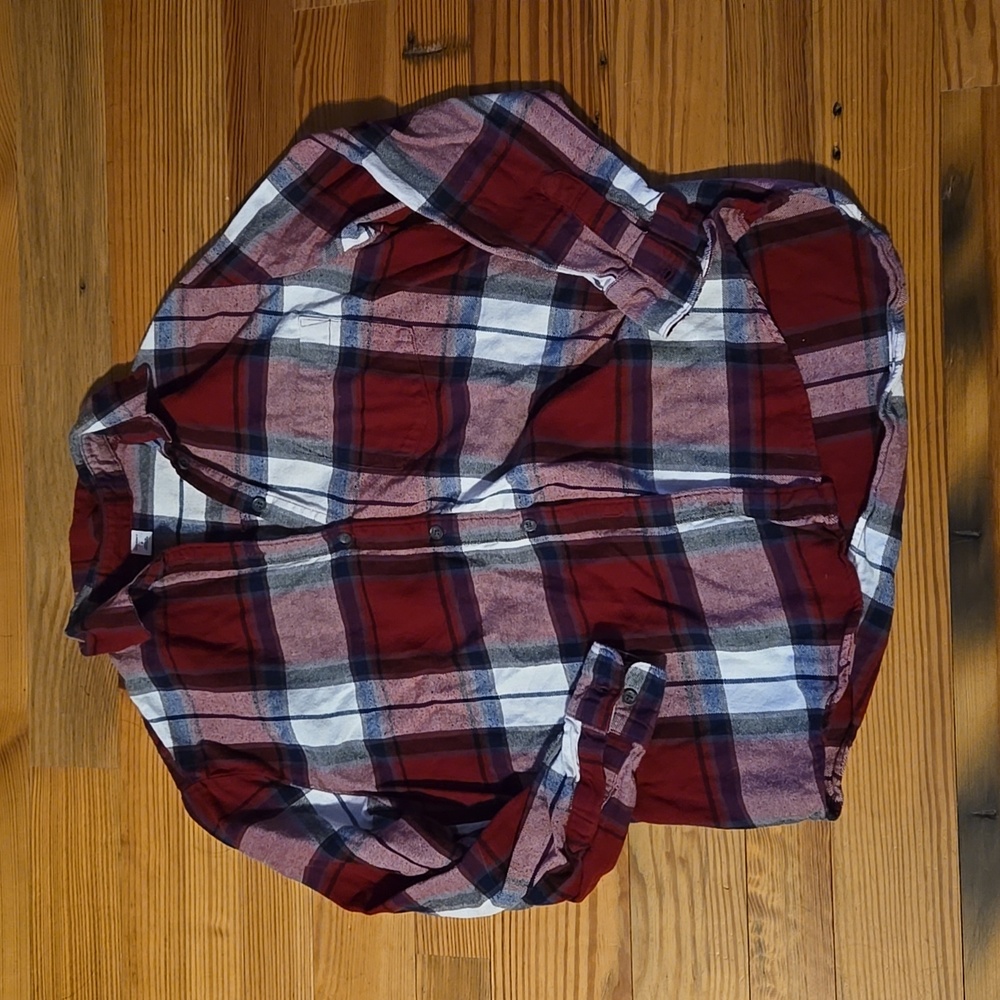 Old Navy small red plaid flannel